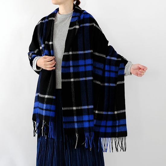 ツイードミル TWEEDMILL チェック ラムズウール ストール 70-190*送料無料*《即日発送》|OneDay online shop