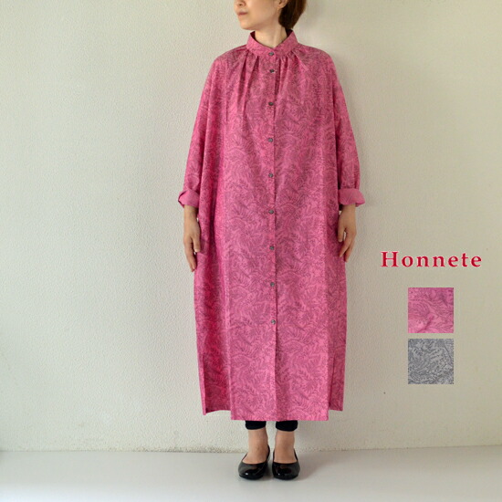 楽天市場 Honnete オネット リバティプリント ロングスリーブワンピース Long Slv Gather Op Ho aw Op3 送料無料 即日発送 あす楽対応 Oneday Online Shop