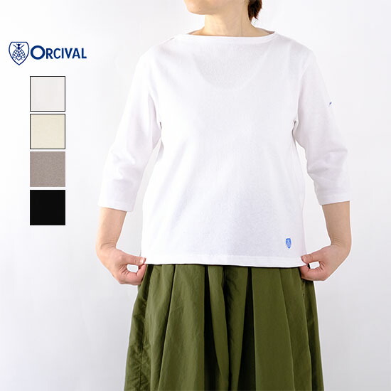 オーシバル ORCIVAL レディース コットンロード ショートスリーブ ボートネックバスクシャツ B512 Tシャツ オーチバル ＊送料無料＊《即日発送》2026'春夏