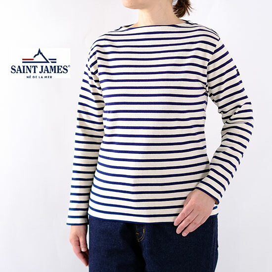 仙ジェームス SAINT JAMES レディース ウェッソン 間借り人 OUESSANT BORDER ユニ一発やる  バスクプルオーバー【定め事日本代わりになる店】＊貨物輸送無料＊《即日送りとどける》フランス共和国製