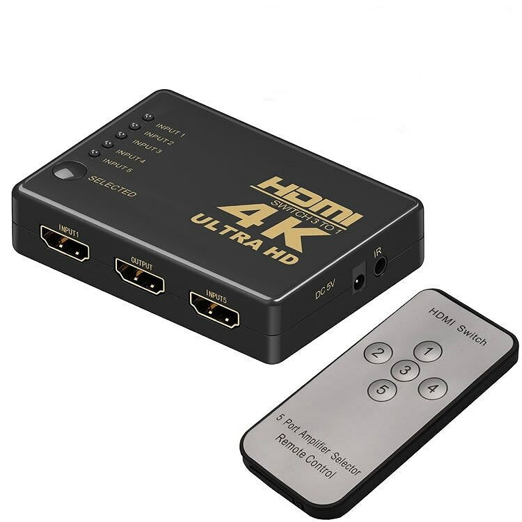 液晶テレビ リモコン付き HDMI端子あり HDMIマトリックス切替器 4入力 2出力 4K/60Hz HDR対応 光