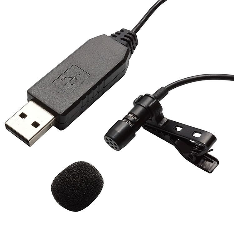 USB ピンマイク 無指向性 クリップ付き マイクロフォン 有線 小型 PC パソコン Skype インターネット通話 ハンズフリー  PR-USBMIC 最大49%OFFクーポン