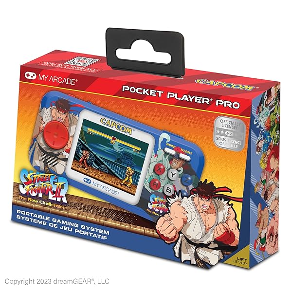 My Arcade Street Fighter II 隠し電気蓄音機 ポータブルゲームシステム 2つの力くらべ付き添い人 2.75イ