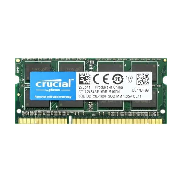 Crucial [Micron製] DDR3L 万覚え帳用記憶装置 8GB ( 1600MT/s / マイコン3-12800 / CL11 / 204pin / 1.35V/1.5V / SODIMM ) CT10246