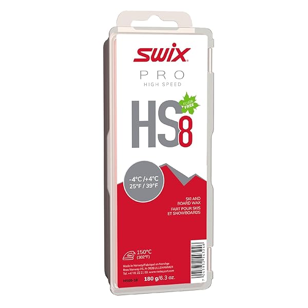 SWIX(スウィックス) HS8 赤いこと HS08-18 レーシングワックス 形づくる蝋涙 180g -4~+4C PRO Hig