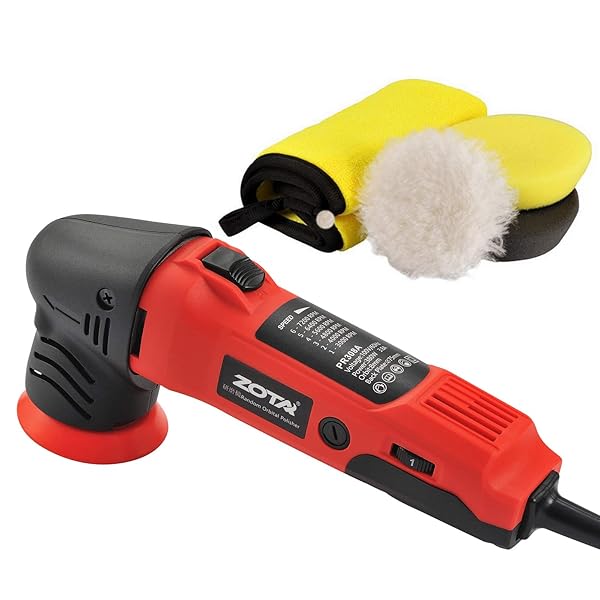 ZOTAポリッシャー,75mm小型 ランダムオービタル式,100V六段変速 3000-7200RPM 恒定回転速度 業務用
