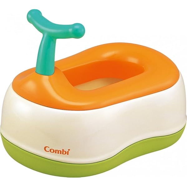 Combi 二人組 室内用便器形づくる もの言う花付け札 便器で足取り 付け札オレンジ色