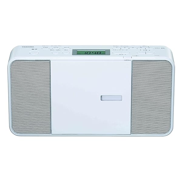 TOSHIBA(東芝) CDラジオ受信機 TY-C251(W) パウダーコンパクト か細い 上半身 縦型 広々としたFM 相応う 見て呉れ大きさ 280×149