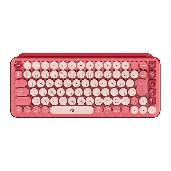 ロジクール POP KEYS K730RO 力学的 無線電話 鍵盤 サクラ色 日本語取り合わせ メカニカルキ
