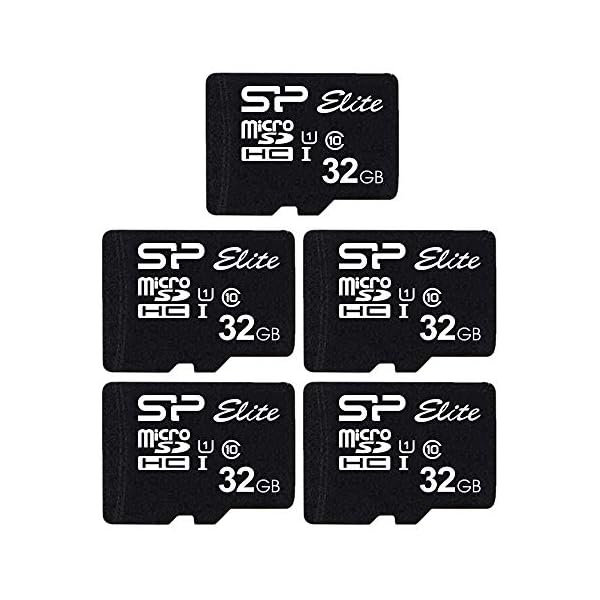 Silicon Power ケイ素樹脂力強さ Elite microSD歌留多 32GB 5枚容器に並べる アダプタ付き添い人