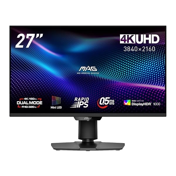 MSI デュアルモードゲーミングモニター MAG 274UPDF E16M 27in/4K UHD/RAPID IPSダイアログボックス(Mini LED)/160サイクル /