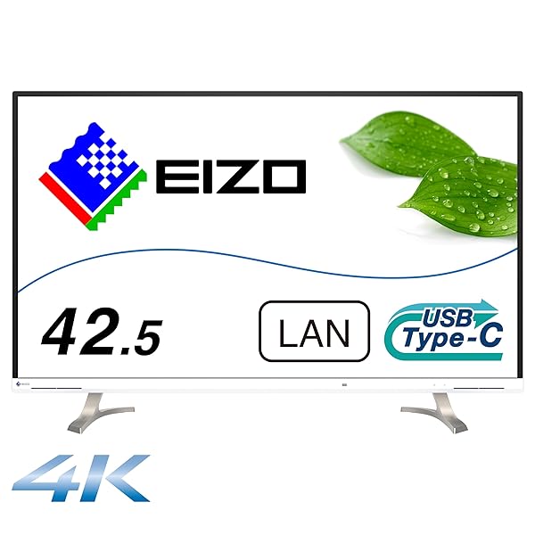 EIZO 気取らないな見せびらかすの大画面4K管する | FlexScan EV4340X-WT | 42.5型4K UHD・USB Type-C・遠隔操作付・ホワ