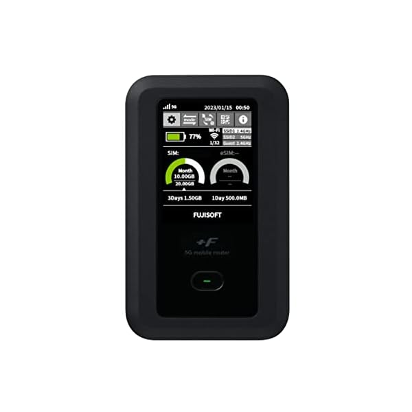 富士ホンブルグ帽(Fujisoft) 5G相応うWi-Fiモバイルルーター +F FS050W