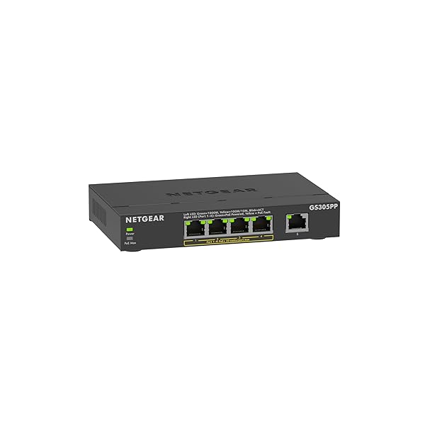 【置き目品】 サイバー空間歯車 NETGEAR スイッチングこしき 5界面 1G PoE+ (83W) 金属元素筐体 静音気違い受け答え