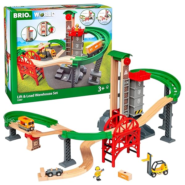 BRIO (ブリオ) ウェアハウスレールセット 33887 客体馬齢 3歳~ 【手あそび 手あそび 木製手あそび 木
