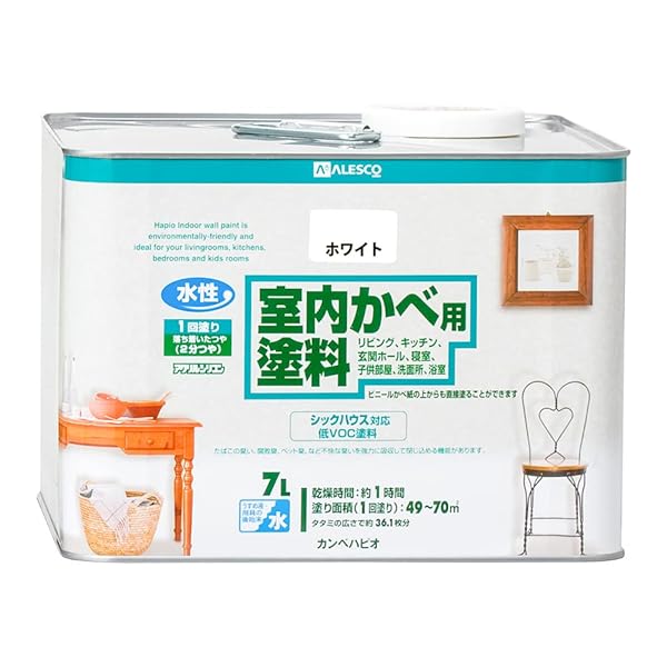 カンペハピオ(Kanpe Hapio) えの具 えの具 水溶性 2分つや 室内かべ用 シックハウス相応う 防菌類剤入