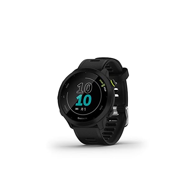 ランニングウォッチ 時辰儀 GPS 生命現象当用日記 ForeAthlete 55 Black 心臓の鼓動 歩数 雨合羽 軽さ【日本定め事品】