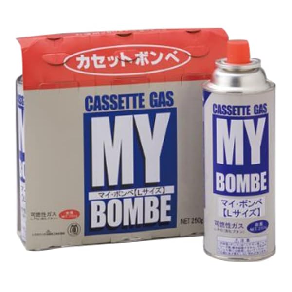 テープコンロ用ボンベ マイボンベL(48本書き割り売りわたす)