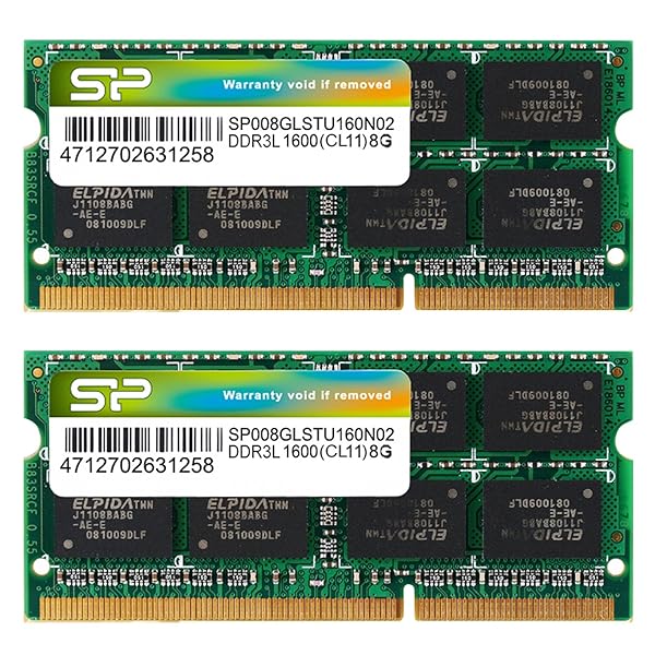 ケイ素樹脂力強さ 万覚え帳パソコン用記憶装置 1.35V (低起電力) DDR3L 1600 パソコン3L-12800 8GB×2枚 204Pin Mac 相応う SP016GLSTU1