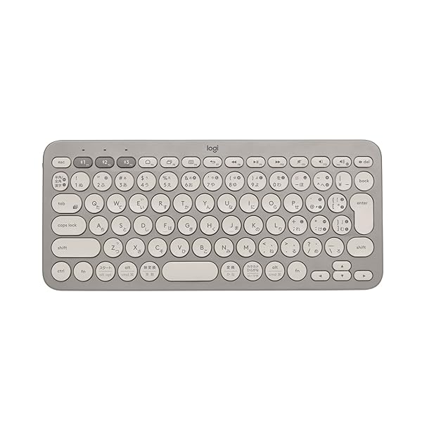 無線電話鍵盤 無線電話 薄型 小型 K380GY グレージュ Bluetooth 無線電話 鍵盤 Windows