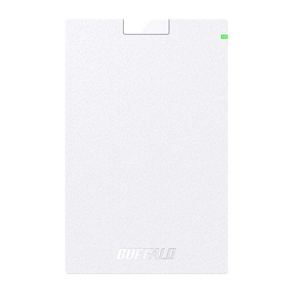 BUFFALO USB3.2(Gen1)相応う携帯型HDD Type-C有線テレビ付 2結核症 白いこと 固定ディスク-PGAC2U3-WA