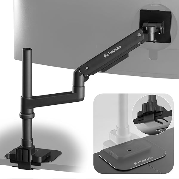 BMA-1TG-BK ~49in (高耐荷重 2~20kg) 屁っ放り圧式 VESA判定基準相応う 強化お皿属する 黒いこと ディス
