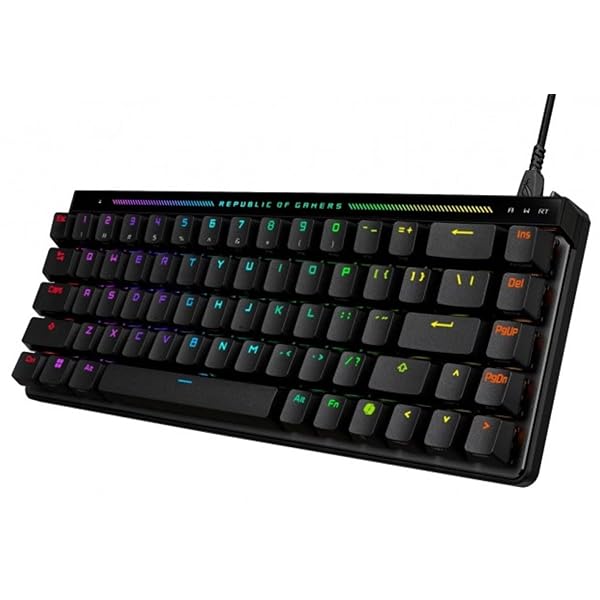 ROG Falchion Ace HFX ゲーミングキーボード ラピッド銃の引き金 磁気式手当たり取り替えっこ 65%レイアウト
