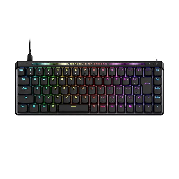 ROG Falchion Ace HFX ゲーミングキーボード/ラピッド銃の引き金/磁気式手当たり取り替えっこ / 65%レイアウト