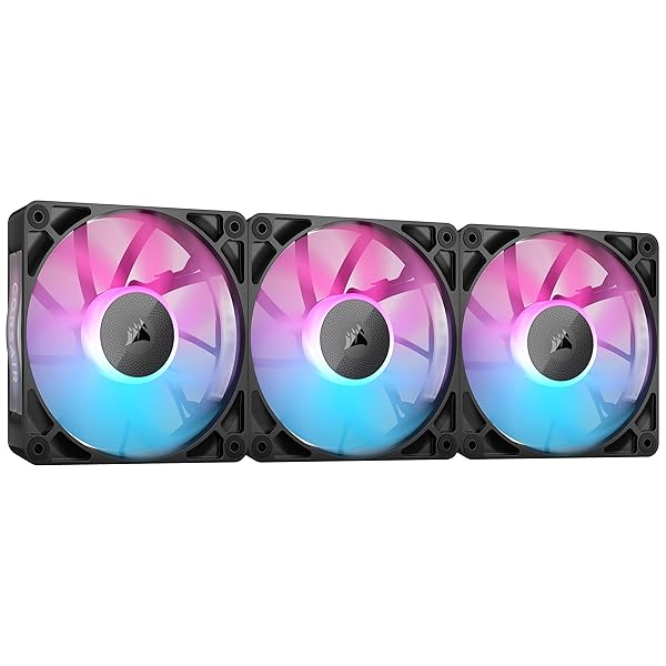 iCUE LINK RX120 RGB クランク一揃いの道具 120粍 PWM パソコン容れもの気違い トリプル容器に並べる（iCUE LINKシステムハ