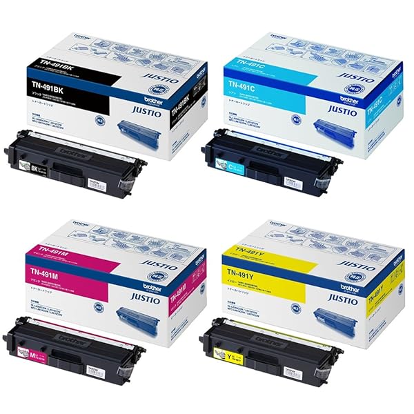 [ 仕掛ける品 ] BROTHER 茶飲み友だち TN-491 / TN491 トナーカートリッジ 完全無欠品 4色仕掛ける ( 黒いこと シ
