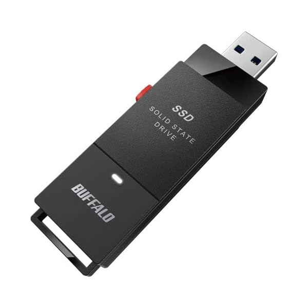 ( BUFFALO ) PC対応 USB3.2(Gen2) TV録画 スティック型SSD 500GB ブラック Type-C付属 SSD-SCT500U3-BA｜OnederfulShop