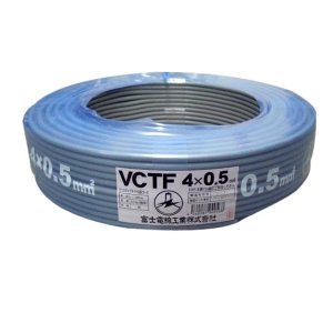 富士電線工業 ビニルキャブタイヤ丸形吊りひも VCT-F 0.5sq×4c 100M一巻き