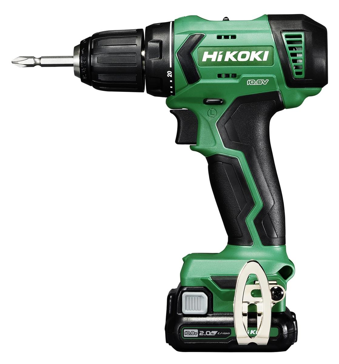 HiKOKI(ハイコーキ) 10.8V 申し受ける式 ドライバドリル DS12DA 乾電池(2.0Ah)×2個・申し受ける器付 DS12DA(2BS)