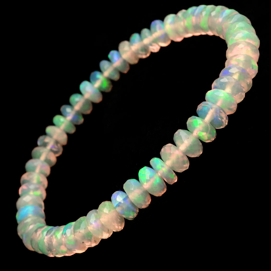 ☆マルチプレシャスオパール 10.3ミリ珠 ブレスレット②(SA)