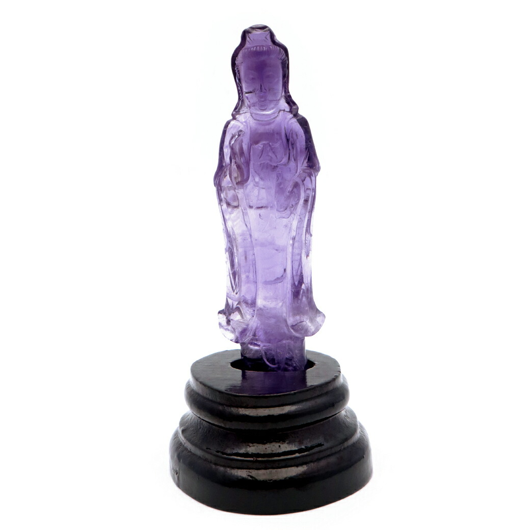 高品質　アメジスト　観音様　置物 楽天市場】アメジスト 観音様 置き物 197g ブラジル バイーア州産 紫