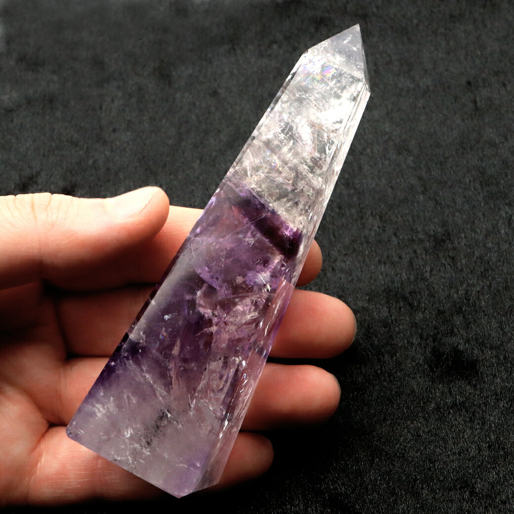 アメジスト ファントム オベリスク ポイント ブラジル バイーア州産 原石 149g 天然石 1点物 パワーストーン amethyst 紫水晶 2月 誕生石 クリスマス