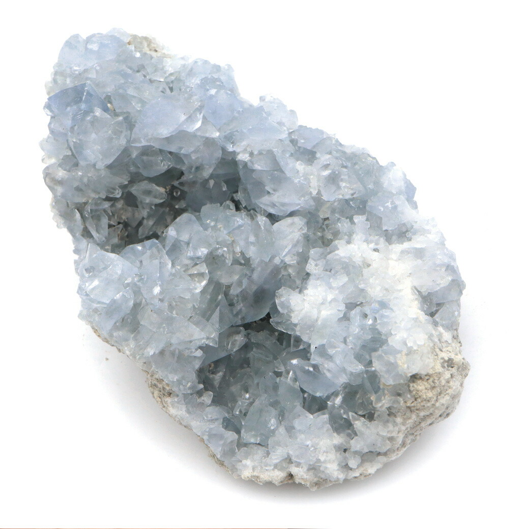 青石 パワーストーン 楽天市場】セレスタイト 母岩付き原石 クラスター マダガスカル産 天