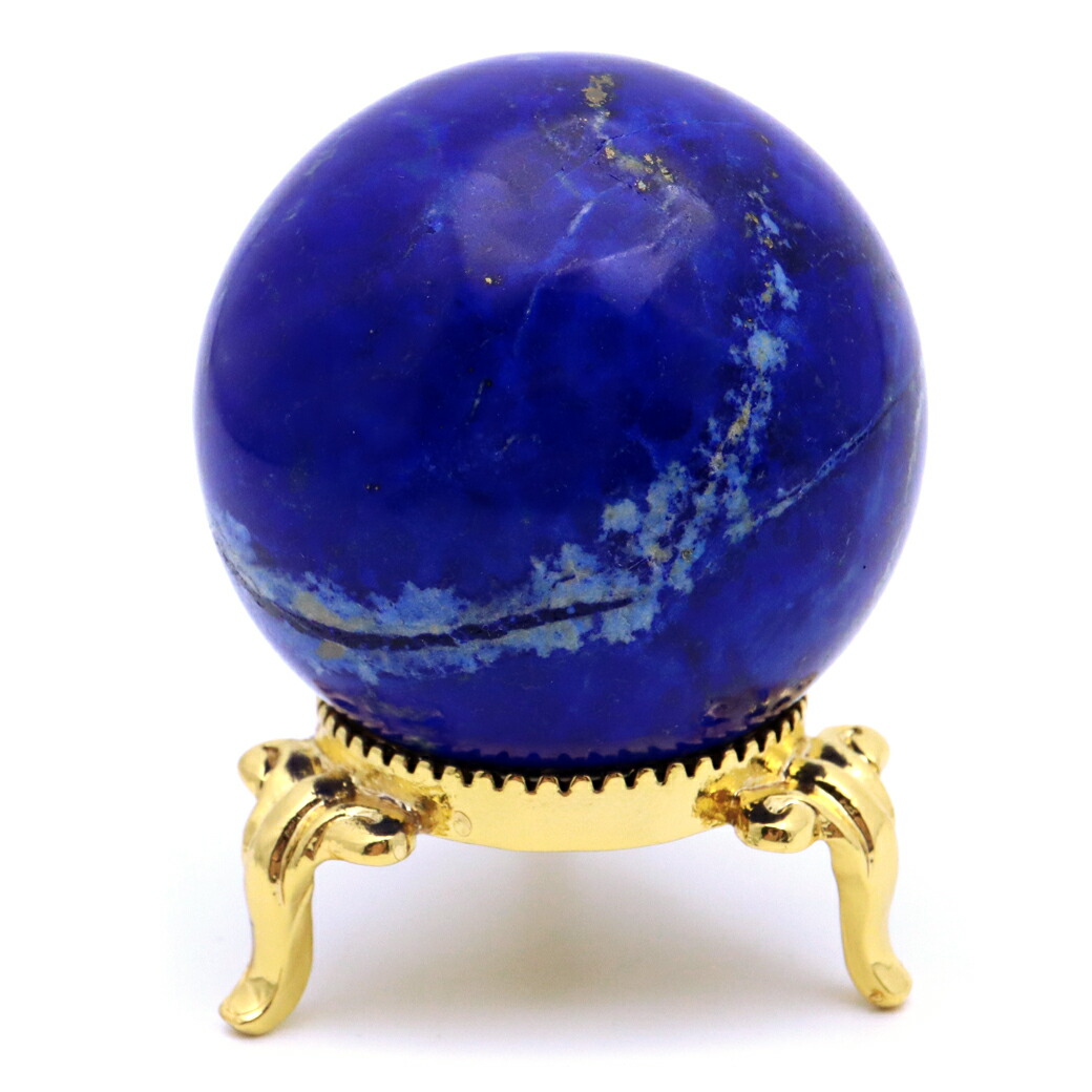 楽天市場】ラピスラズリ 丸玉 置物 直径約37．5mm 台座付 天然石