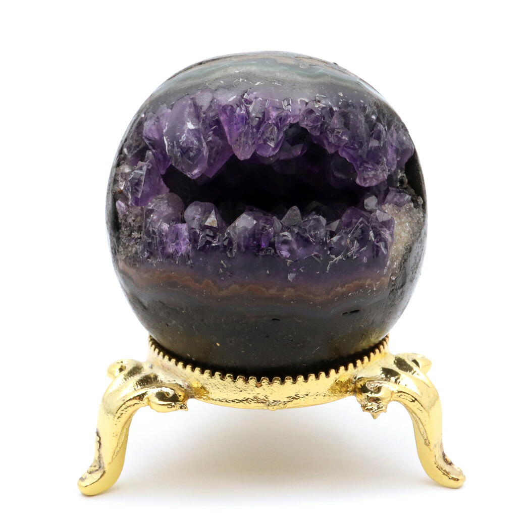 楽天市場】アメジスト 笑口 丸玉 直径44mm 87g 台座付き ジオード 1点