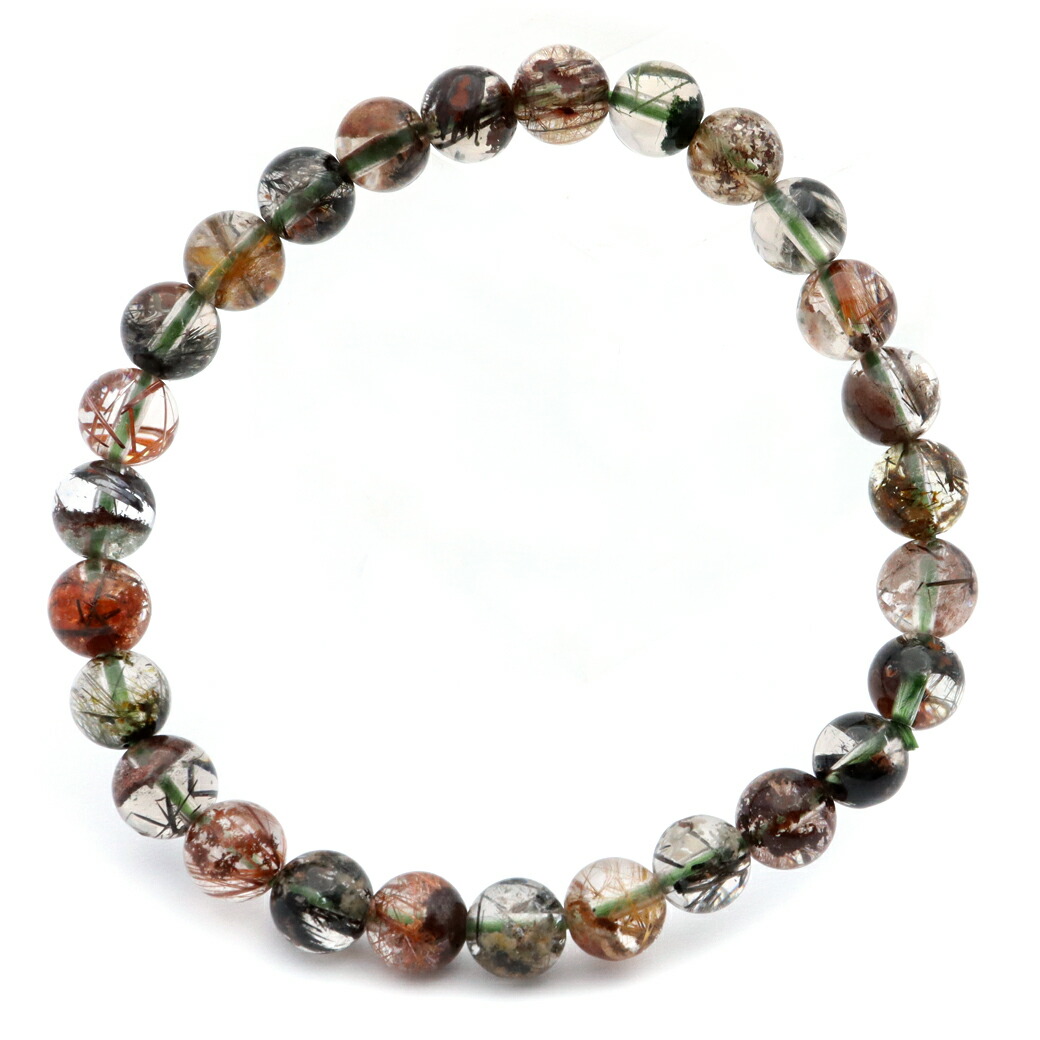 ガーデンルチル ルチルクオーツ　天然石ブレスレット 天然無処理 ピンク&ゴールド ガーデンルチルクォーツ ブレスレット