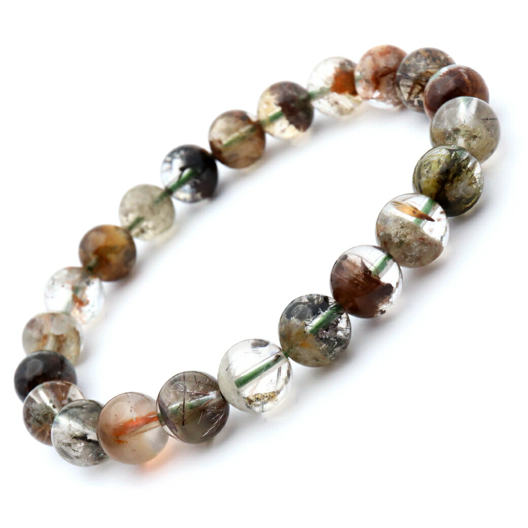 ガーデンルチル ルチルクオーツ　天然石ブレスレット 楽天市場】ガーデンとルチルの共生 透明感抜群 開運・金運のお守り MIX