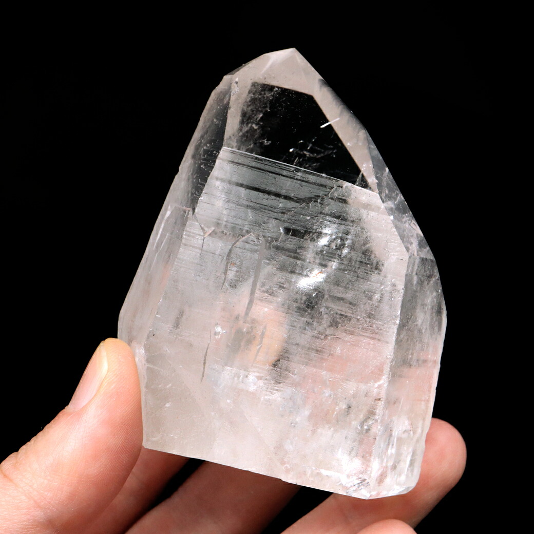 レムリアンシード 水晶 六角柱 ポイント 一部面残し 研磨磨き 214g 1点もの AAA 虹入り レインボー 天然石 ブラジル バイーア州産 証明書付き クリスマス
