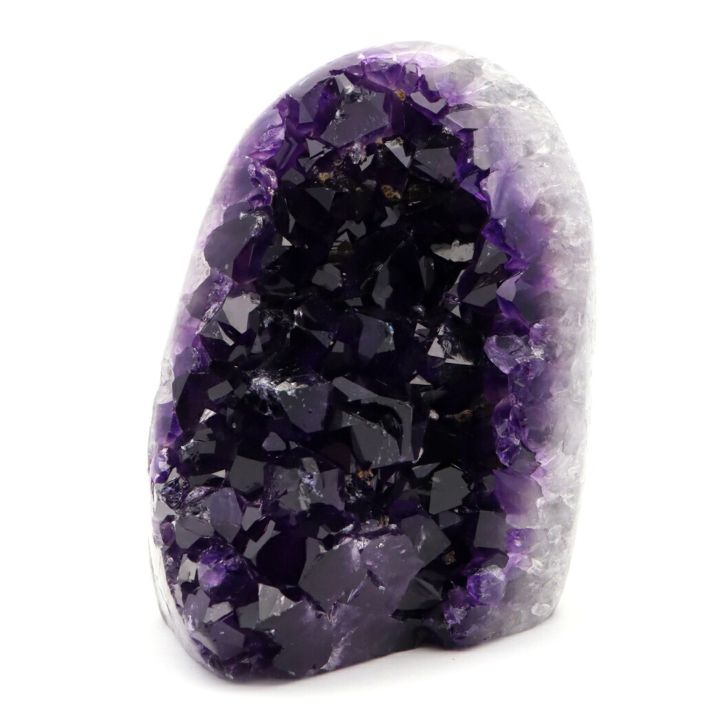 アメジスト クラスター 側面磨き エクストラ グレード EX ドゥルーザ 紫水晶 置き物 原石 654g ウルグアイ産 天然石 1点物 2月 誕生石 天然石 amethyst 父の日｜ONE ONE