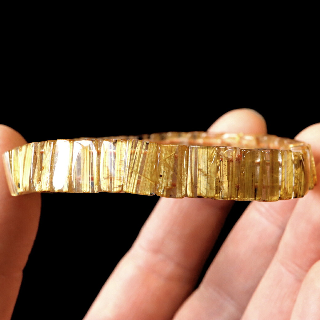 タイチン ルチルクォーツ AAAAA 1点物 バングル ブレスレット 金針 水晶 天然石 パワーストーン ゴールド 金運 仕事運 おしゃれ メンズ 希少 レア 爆買
