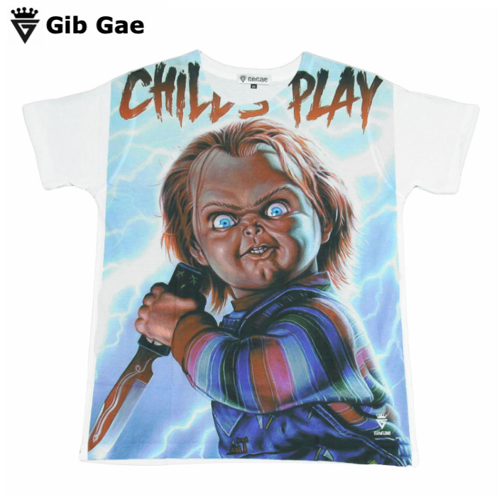 楽天市場 送料無料 Chucky プリントtシャツ ホワイト メンズ 映画 チャイルドプレイ チャッキー アメリカ ホラー 人形 プレゼント かわいい コレクター マニア おもしろプリント おしゃれ ストリート系 M L Xlサイズ 半袖 メンズファッションone Sky