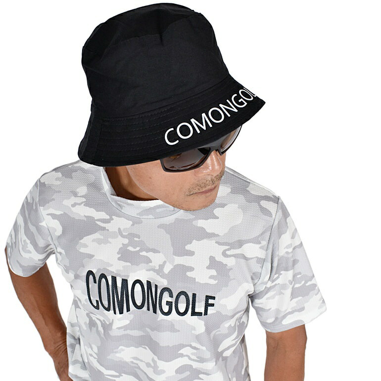 ゴルフ メンズ 日除け ツバ 無地 バケットハット オシャレ 帽子 ハット 夏 ゴルフキャップ アクセサリー モノトーン