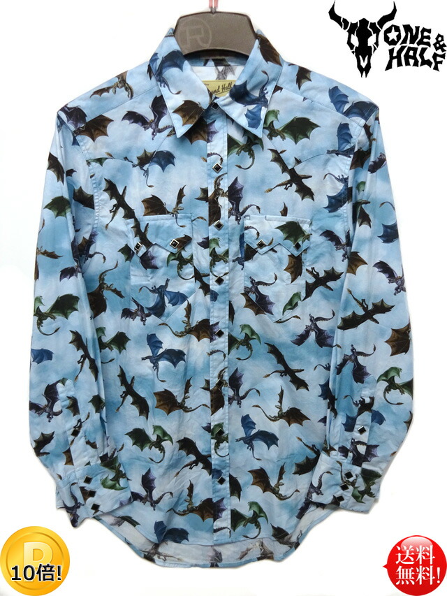 楽天市場】CREIGHTON クレイトン 和柄デニムジップウェスタンシャツ