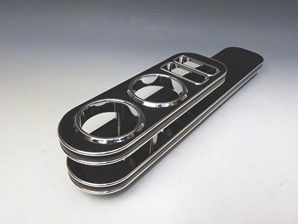 10%OFFクーポン配布中！ 【売り切り お買い得】700系アトレー（21/12～）　フロントセンターカップホルダー　ブラック　BKｘシルバー カスタム カスタムパーツ 車内収納 高級感 インテリア性 ドリンクホルダー 日本製 自社製作 職人仕上げ カー用品
