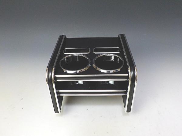 【売り切り お買い得】MK53 スペーシアギア(18/12～)　 セカンドカップホルダー ブラック　BKｘシルバー カスタム カスタムパーツ 車内収納 高級感 インテリア性 ドリンクホルダー 日本製 自社製作 職人仕上げ カー用品 8,642円