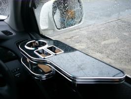 3色から選べる クルーガー サイドテーブル カスタム カスタムパーツ 車内収納 高級感 インテリア性 ドリンクホルダー 日本製 自社製作 職人仕上げ カー用品
